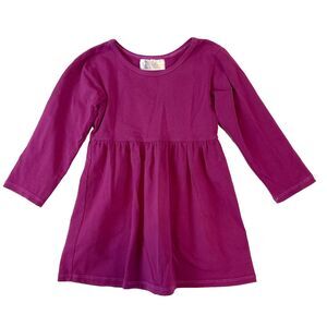 Lily & Londyn's Tunic Dress Girls‎ Size 3T Deep Pink Peplum Long Sleeves Stretch